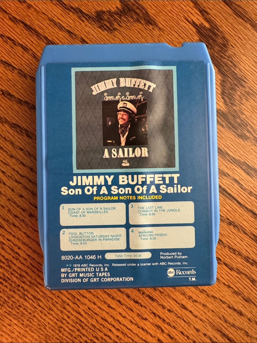 "Son Of A Sailor" Jimmy Buffett 8 track